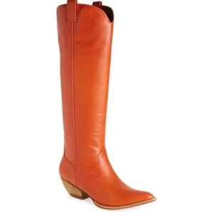 Jeffrey Campbell Orange Heeled Boots